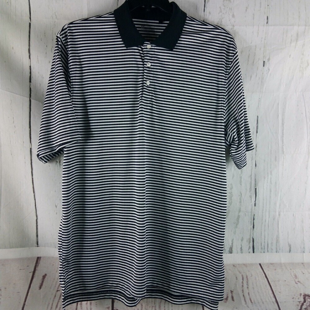 arc Gear For Sports XL All-Climate Reaction Components Black Striped Polo Shirt